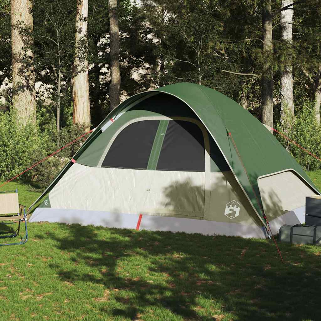 Vidaxl Dome Tenda a 6 persone impermeabile verde