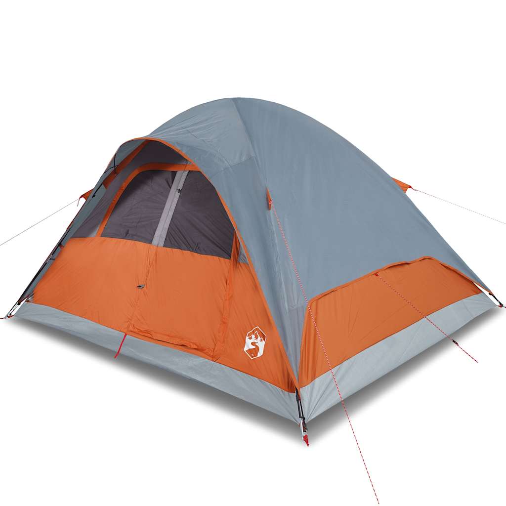 Vidaxl Dome Tenda Grey e arancione impermeabili per 6 persone