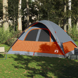 Vidaxl Dome Tenda Grey e arancione impermeabili per 6 persone