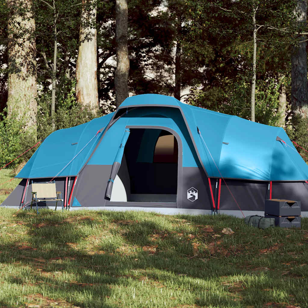 Tenda ombrello Vidaxl per la famiglia Blu impermeabile di 11 persone