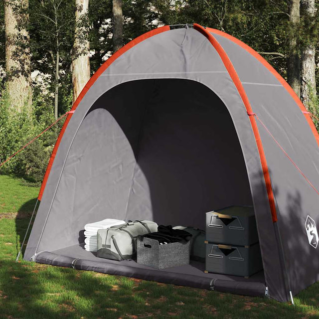 Vidaxl opbergtent waterdicht grijs en oranje