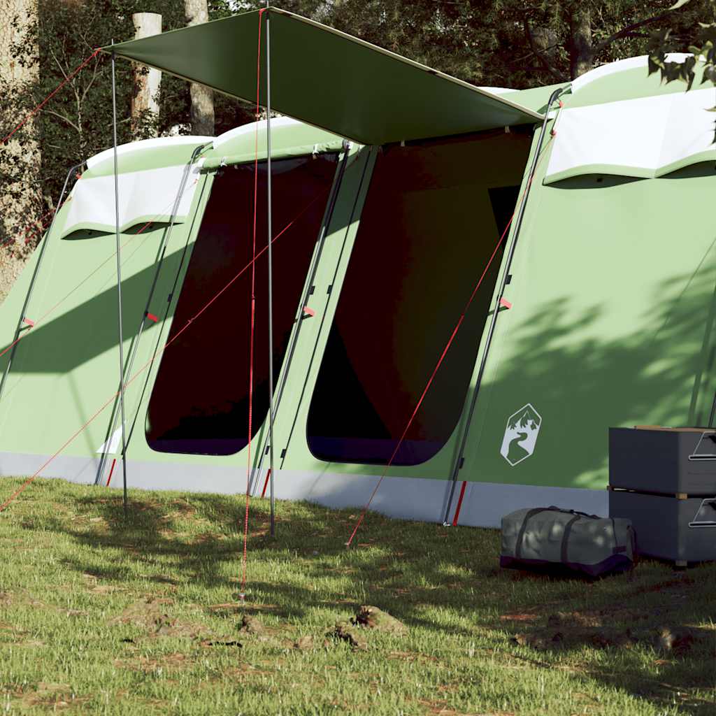 Vidaxl Tunnel Tent Green impermeabile per 8 persone