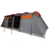 Vidaxl Tunnel Tent à 10 personnes étanche gris et orange