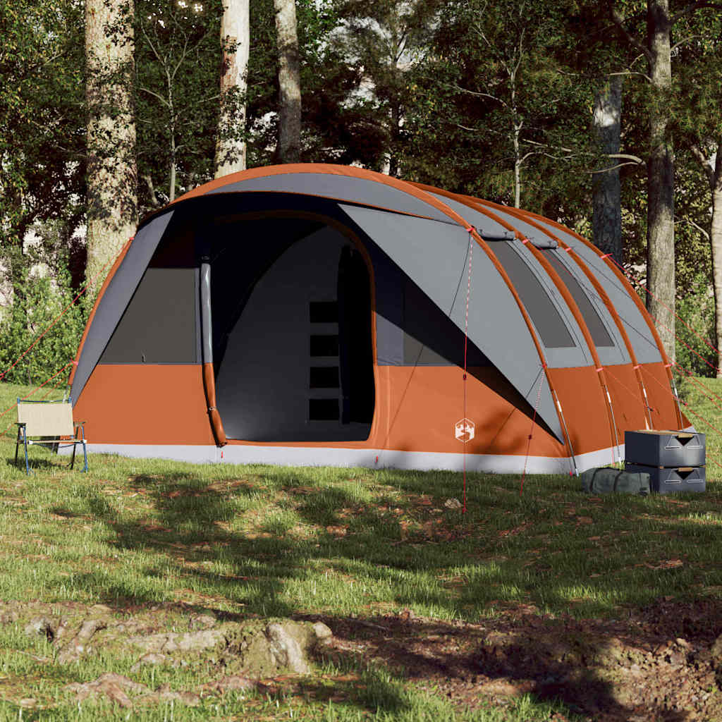 Vidaxl Tunnel tent 7-person waterproof gray and orange