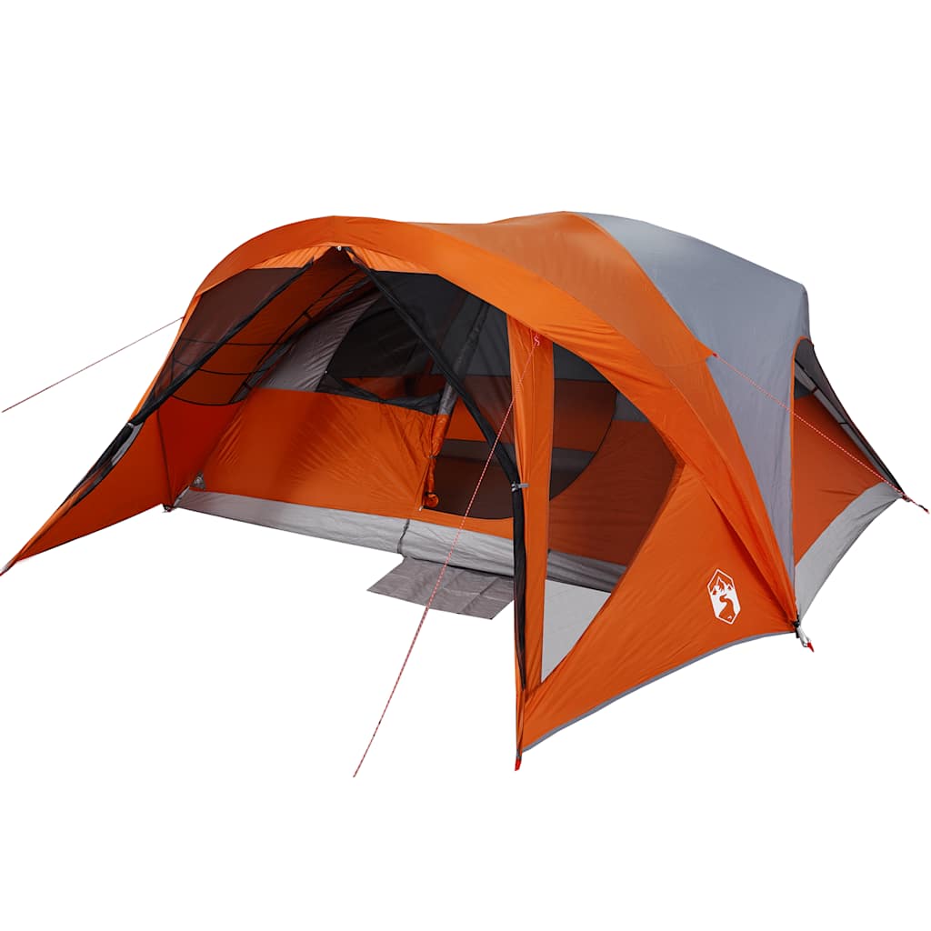 Vidaxl family 6-person waterproof gray and orange