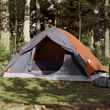 Vidaxl Dome Stan 2-Person Waterproof Grey and Orange