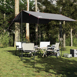 Vidaxl Camping lærred Vandtæt 300x294 cm grå og orange