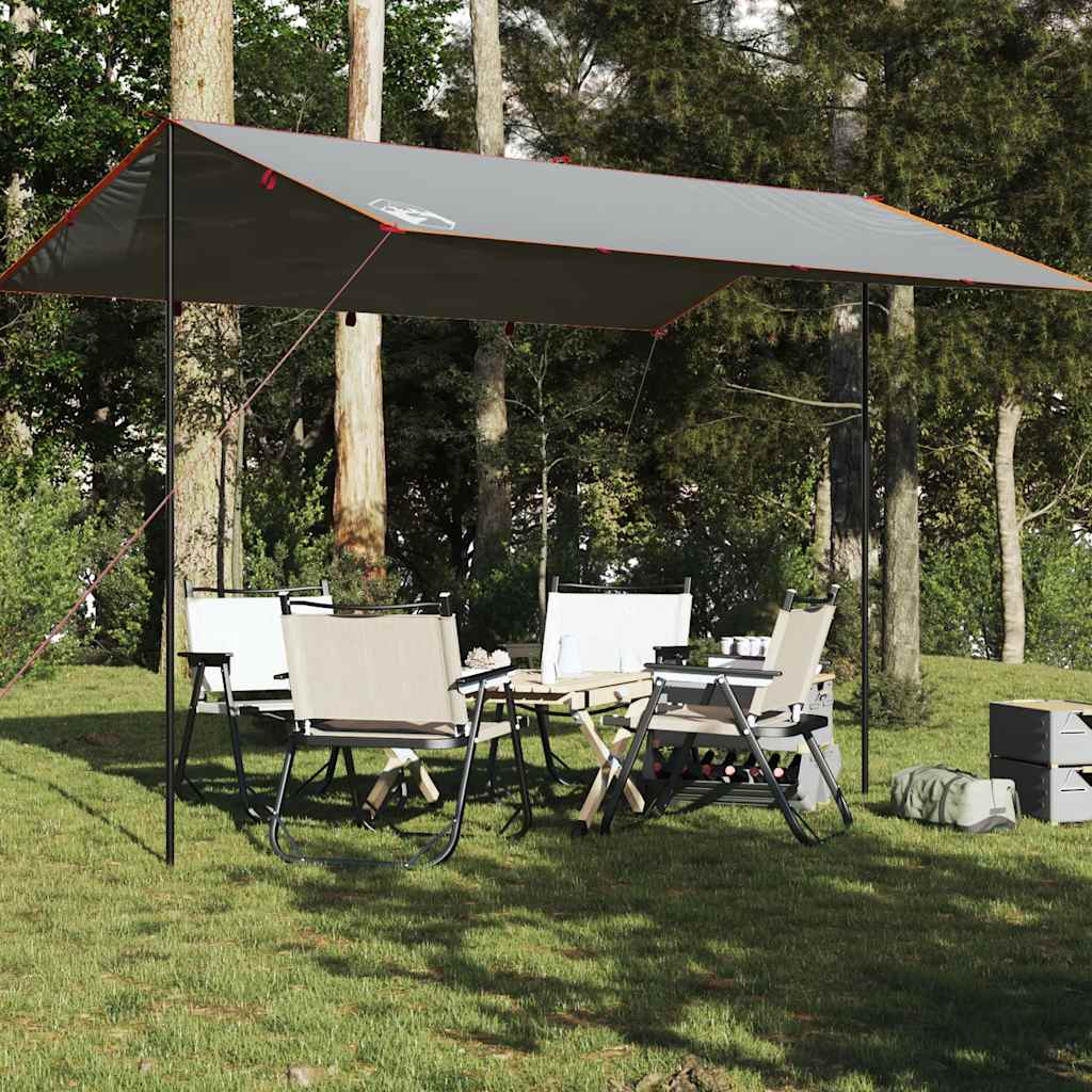 Vidaxl Camping Canvas Waasserdicht 400x294 cm Grey an orange