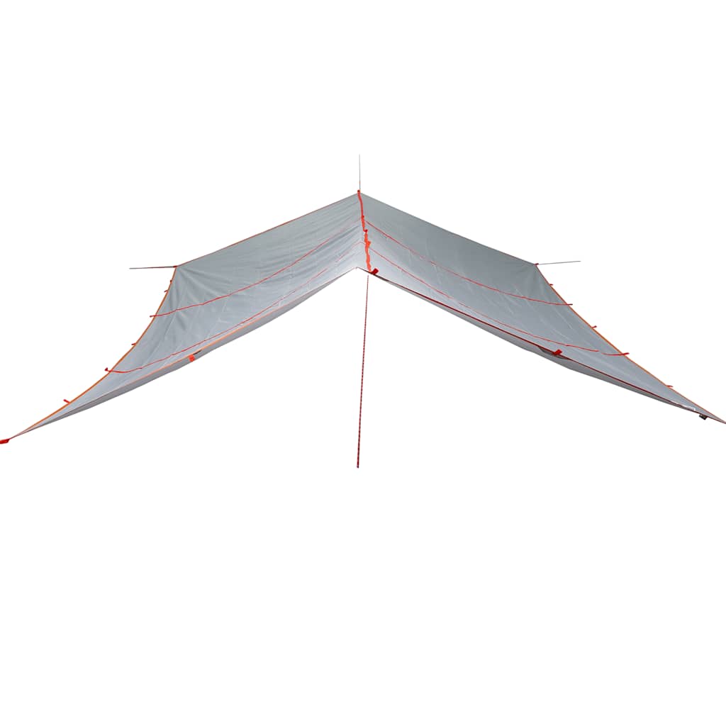 Vidaxl Camping Canvas Waterproof 420x440 cm Grey and Orange