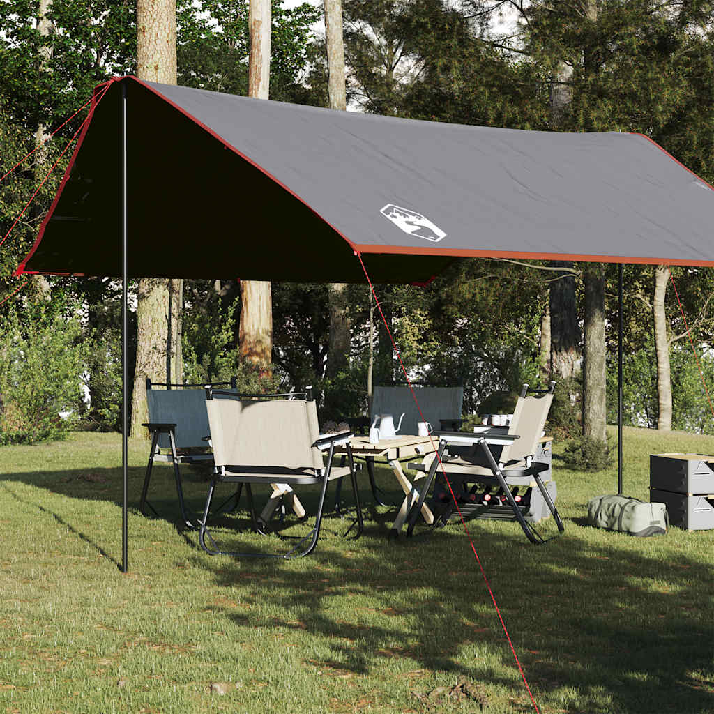 Vidaxl Camping lærred Vandtæt 430x380x210 cm grå og orange