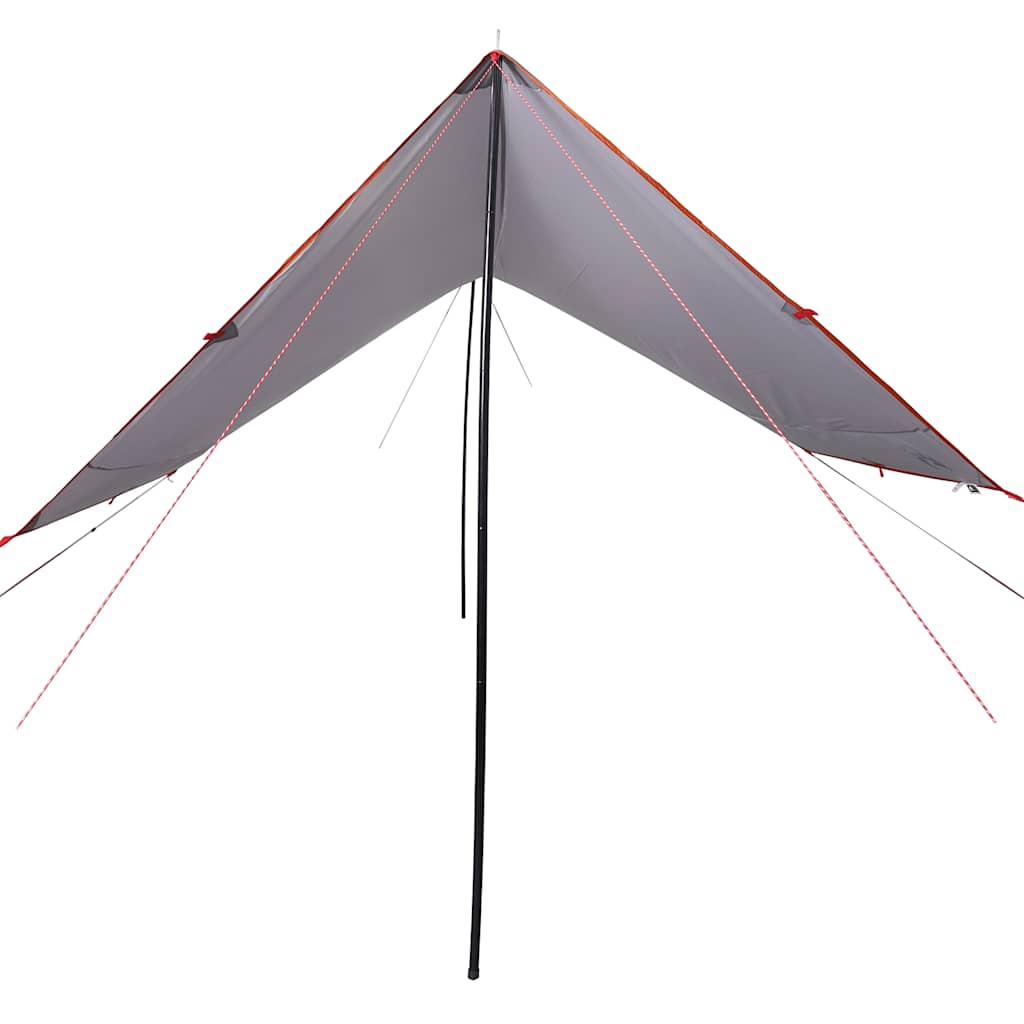 Vidaxl camping lerret vanntett 430x380x210 cm grå og oransje