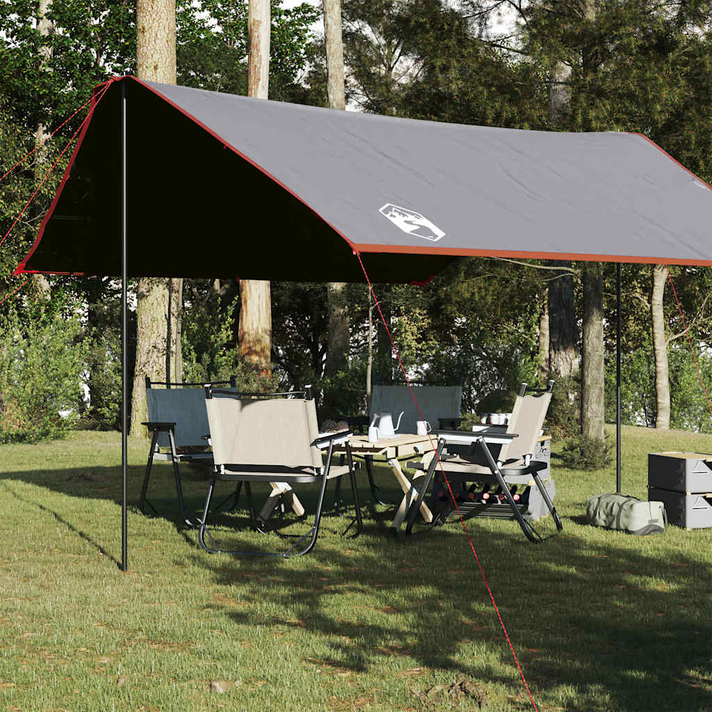 Vidaxl Camping Canvas Waterproof 430x380x210 cm šedá a oranžová