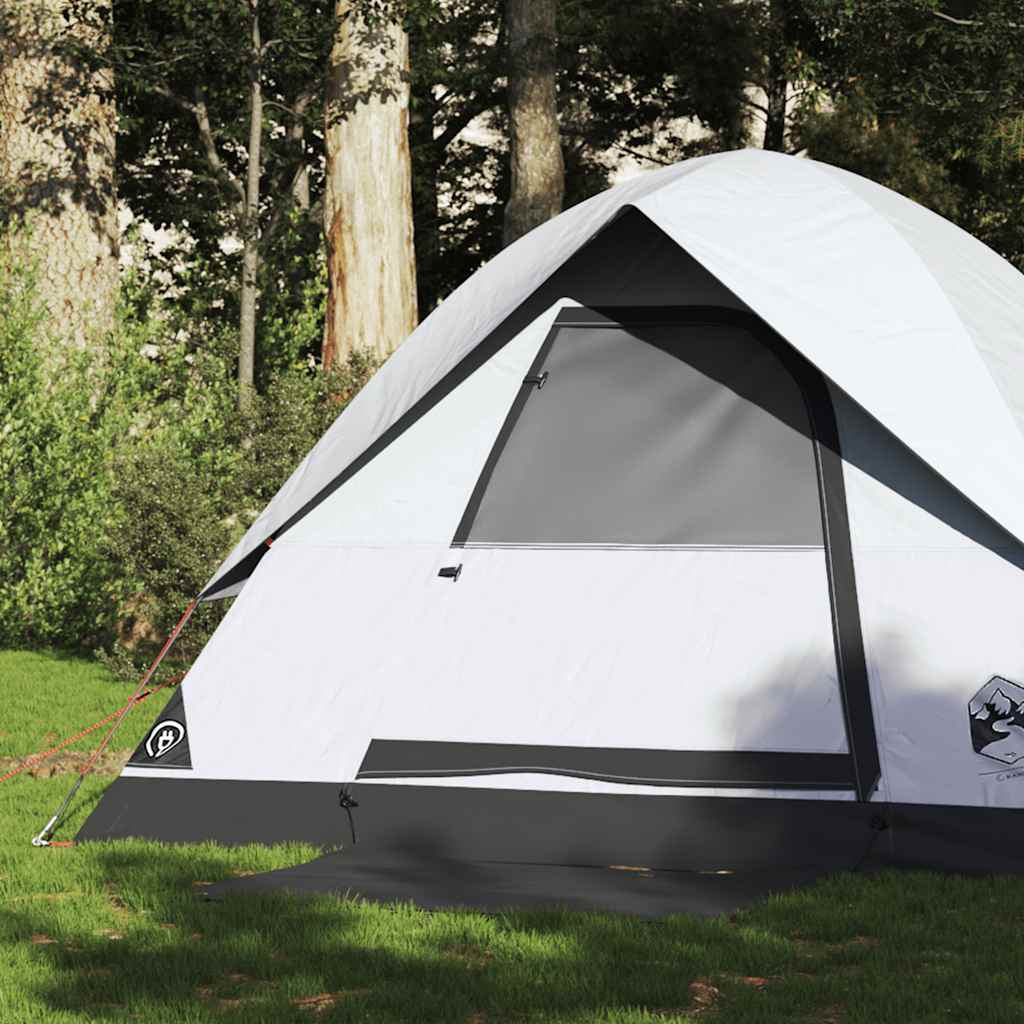 Vidaxl Dome Tent de 3 personas Imploading de tela blanca