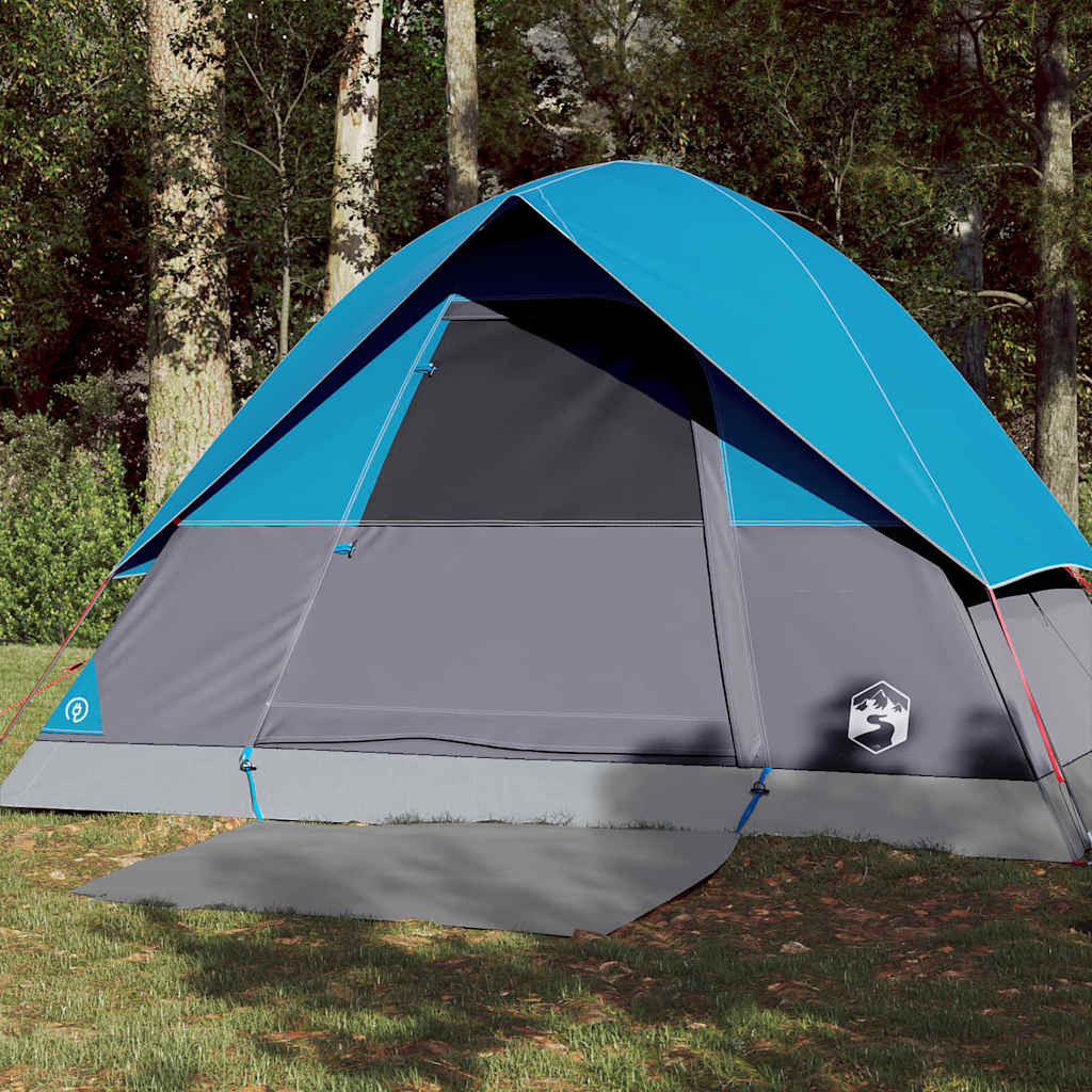 Vidaxl dome tente 3 personnes imperméables bleu