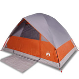 Vidaxl Dome Tent 4-Persona impermeable gris y naranja