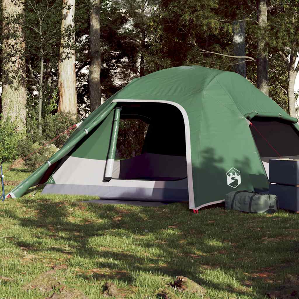 Vidaxl dome tente 4 personnes étanche verte