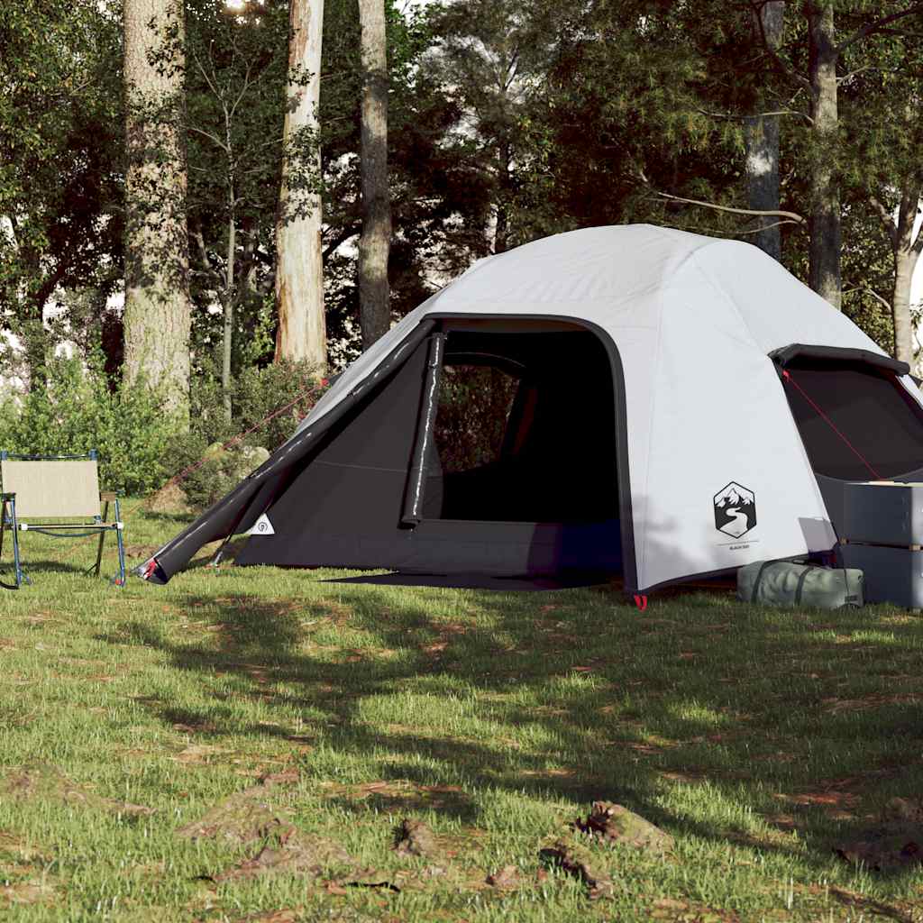 Vidaxl dome tente 4 personnes imperméables tissu damnant blanc