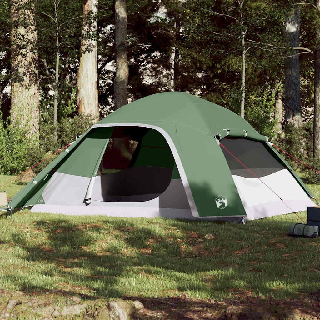 Vidaxl Dome Tenda a 6 persone impermeabile verde