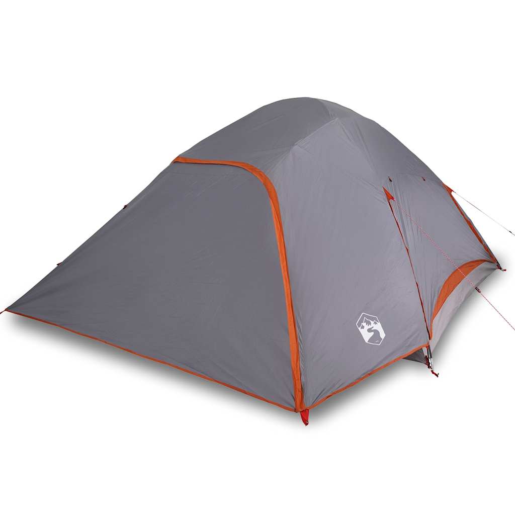 Vidaxl Dome Zelt 6-Personen wasserdichtes Grau und Orange