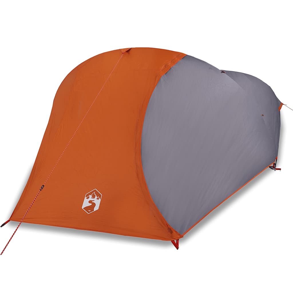 Vidaxl Dome Zelt 4-Personen wasserdichtes Grau und Orange