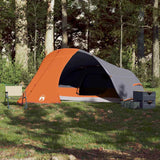 Vidaxl Dome Zelt 4-Personen wasserdichtes Grau und Orange