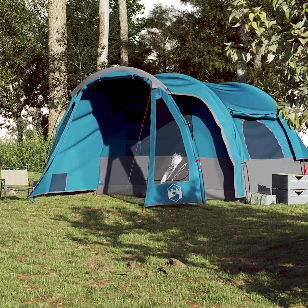 Vidaxl Camping Zelt 6-Personen wasserdicht blau