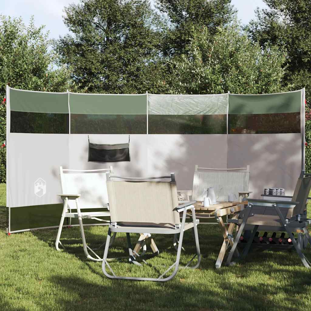 Vidaxl windscherm camping waterdicht 366x152x152 cm groen