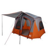 Vidaxl tent 5-persoons waterdicht grijs en oranje
