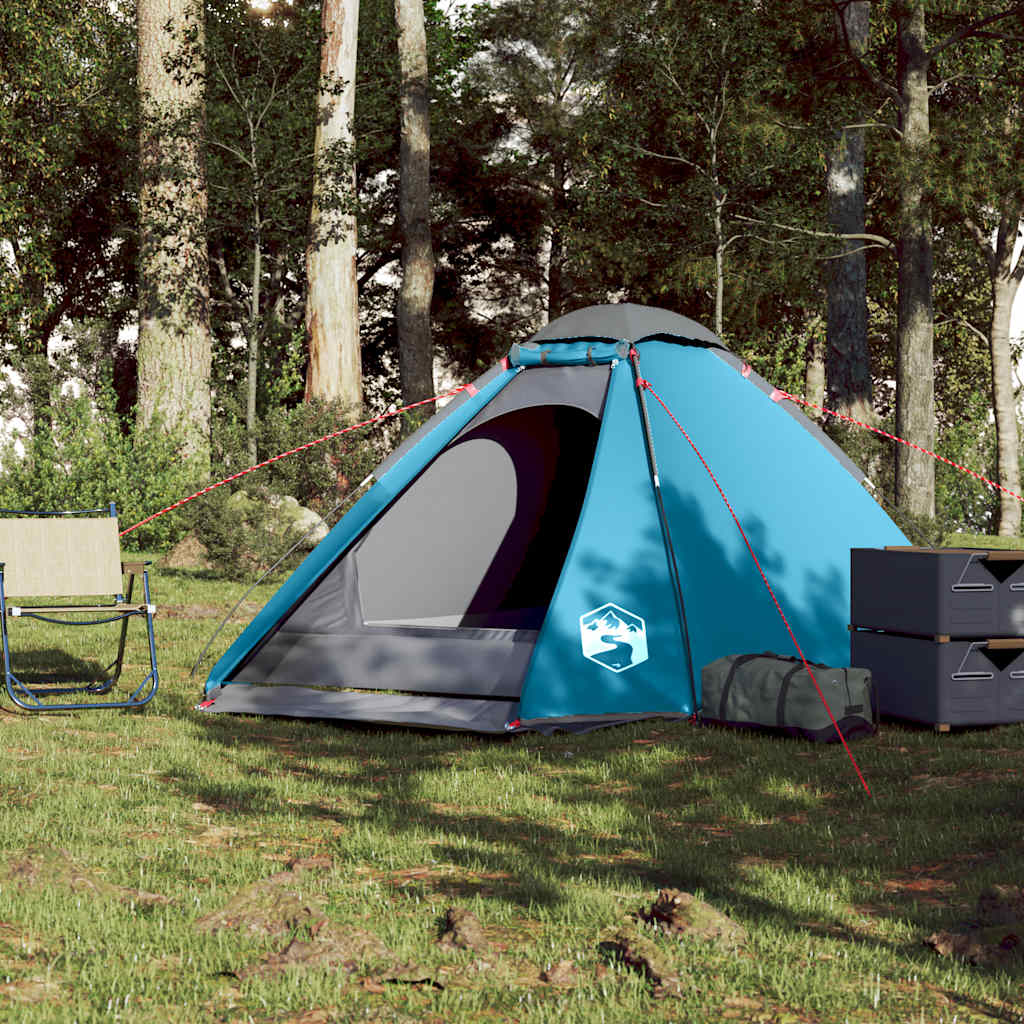 Vidaxl dome tente 4 personnes imperméables bleu