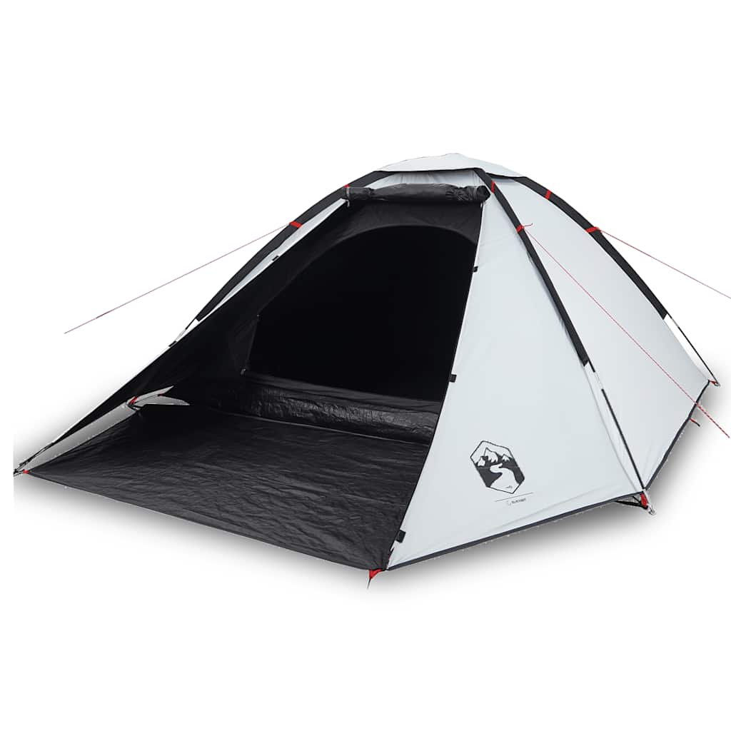 Vidaxl dome tente 4 personnes imperméables tissu damnant blanc