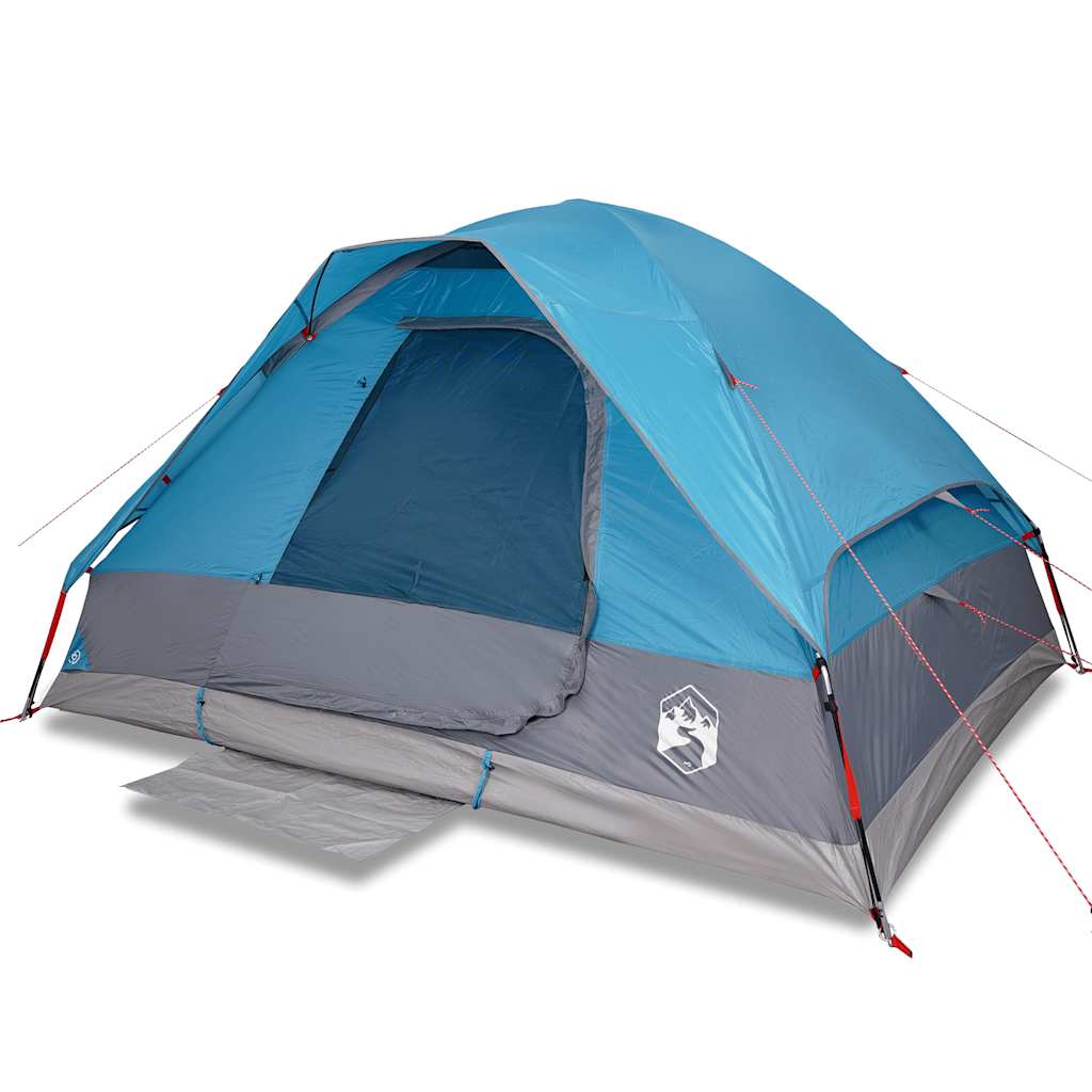 Vidaxl dome tente 6 personnes imperméables bleu