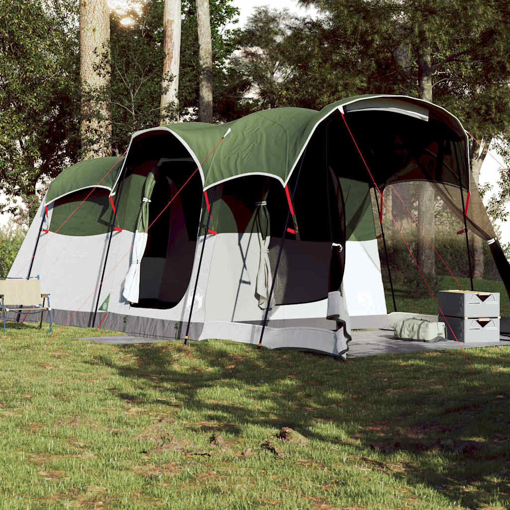 Vidaxl Tunnel Tent Green impermeabile per 8 persone