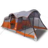 Vidaxl Tunnel tent 8-person waterproof gray and orange