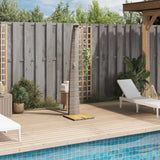 Vidaxl Shower Outdoor 55x60x224 cm Poly Rattan e Acacia Grigio in legno