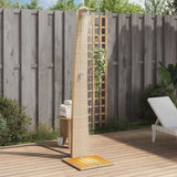 Vidaxl Shower Outdoor 55x60x224 cm Poly Rattan e Acaciahout Beige