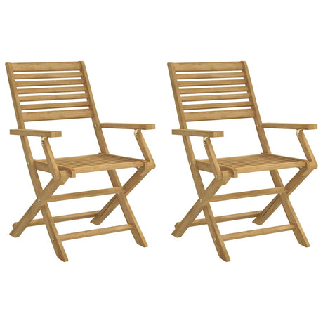 Vidaxl inklapbare stoelen 2 st 54,5x61,5x86,5 cm acaciahout