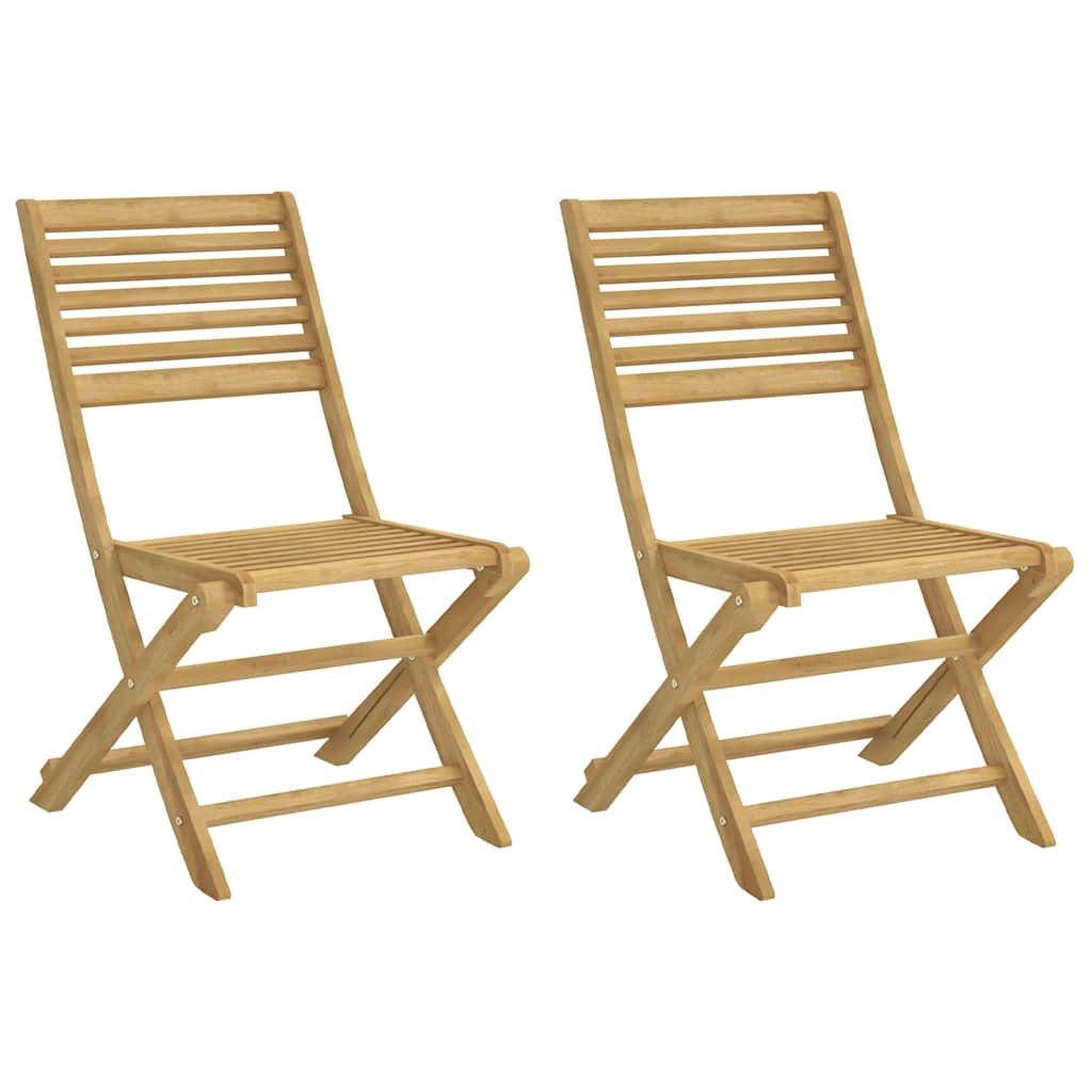 Vidaxl inklapbare stoelen 2 st 48,5x61,5x87 cm massief acaciahout