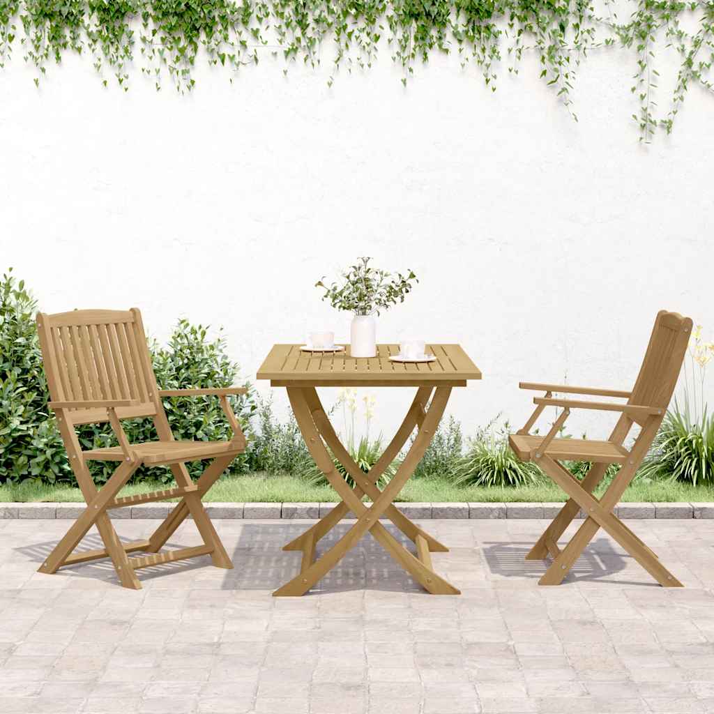 Vidaxl opklapbare stoelen, 2 stuks, 58x54,5x90 cm, massief acaciahout