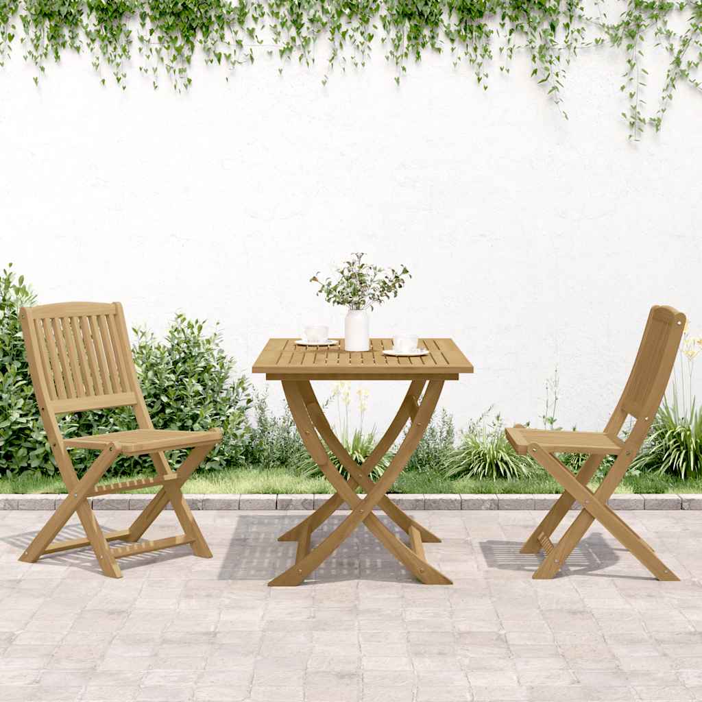 Vidaxl opklapbare stoelen, 2 stuks, 57x48,5x90 cm, massief acaciahout