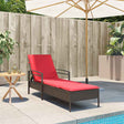 Vidaxl verstelbare zonnebank met 3 posities poly rattan bruin