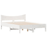Vidaxl bedframe zonder matras massief grenenhout wit 120x200 cm