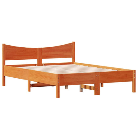 Vidaxl bedframe zonder matras massief grenenhout wasbruin 120x200 cm