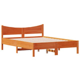 Vidaxl bed met matras massief grenenhout wasbruin 140x190 cm