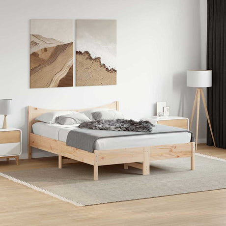 Vidaxl bedframe zonder matras massief grenenhout 135x190 cm