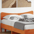 Vidaxl hoofdbord 140 cm massief grenenhout wasbruin