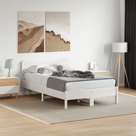 Vidaxl hoofdbord 135 cm massief grenenhout wit