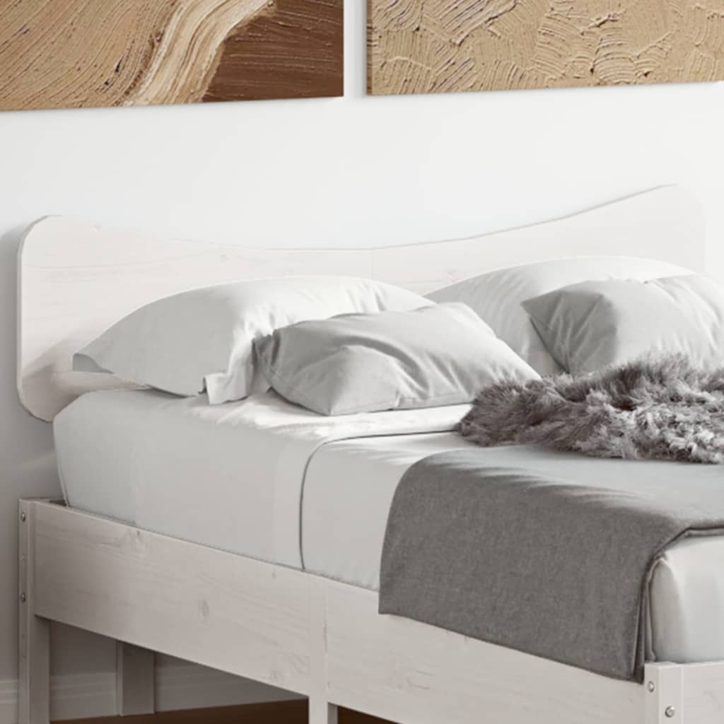 Vidaxl hoofdbord 135 cm massief grenenhout wit