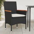Vidaxl tuinstoelen 2 st met kussens poly rattan zwart