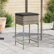 Vidaxl tuinbarkrukken met kussens 2 st poly rattan grijs