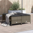 Vidaxl tuinkrukken met kussens 4 st poly rattan grijs